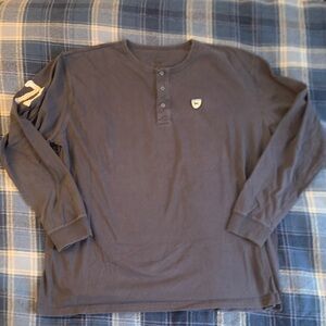 The Black Dog Navy Long Sleeve Henley